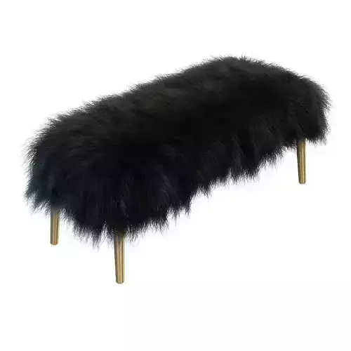Large Mongolian Lamb Bench 3D model