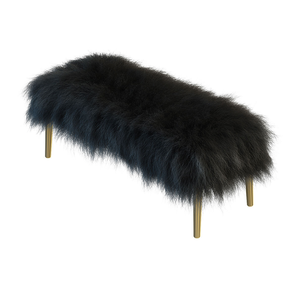 Large Mongolian Lamb Bench 3D model_1