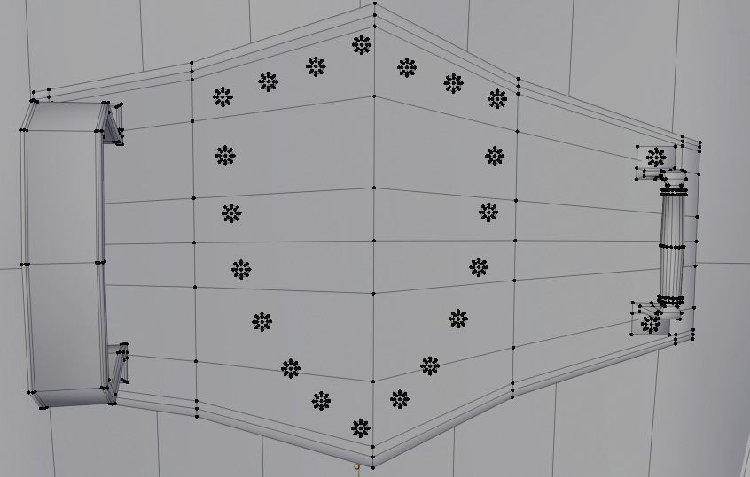 Cross Shield Low-poly 3D model_4