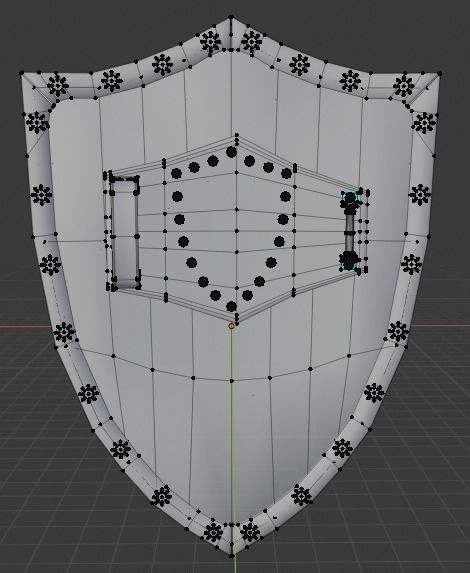 Cross Shield Low-poly 3D model_2