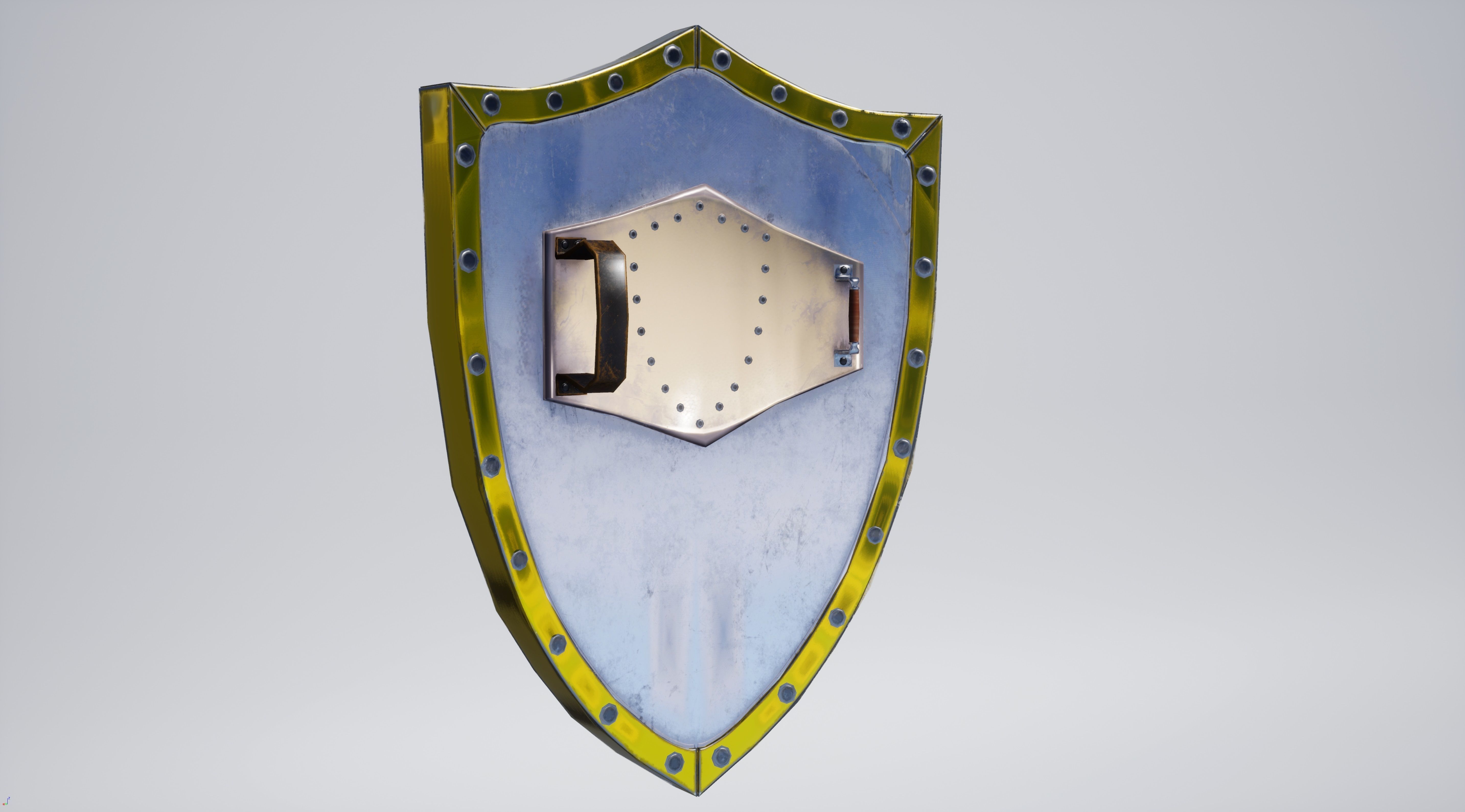 Cross Shield Low-poly 3D model_6