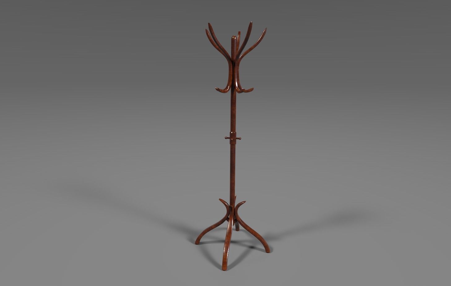 Wooden Hanger 3D model_1