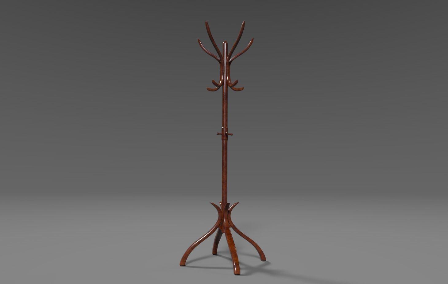 Wooden Hanger 3D model_5