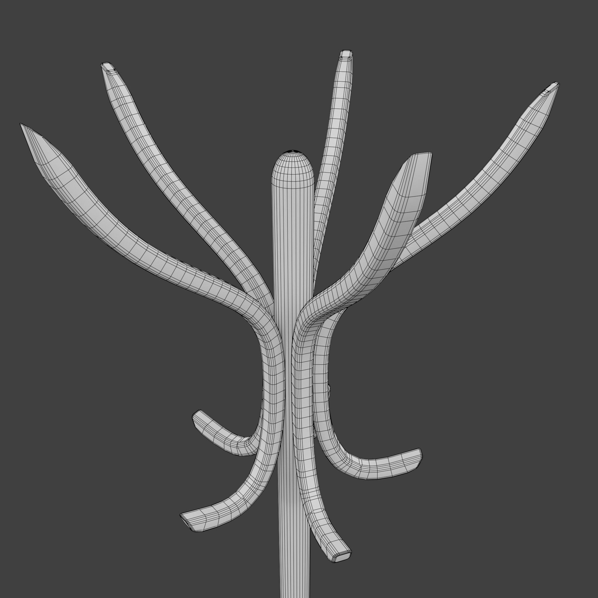 Wooden Hanger 3D model_8