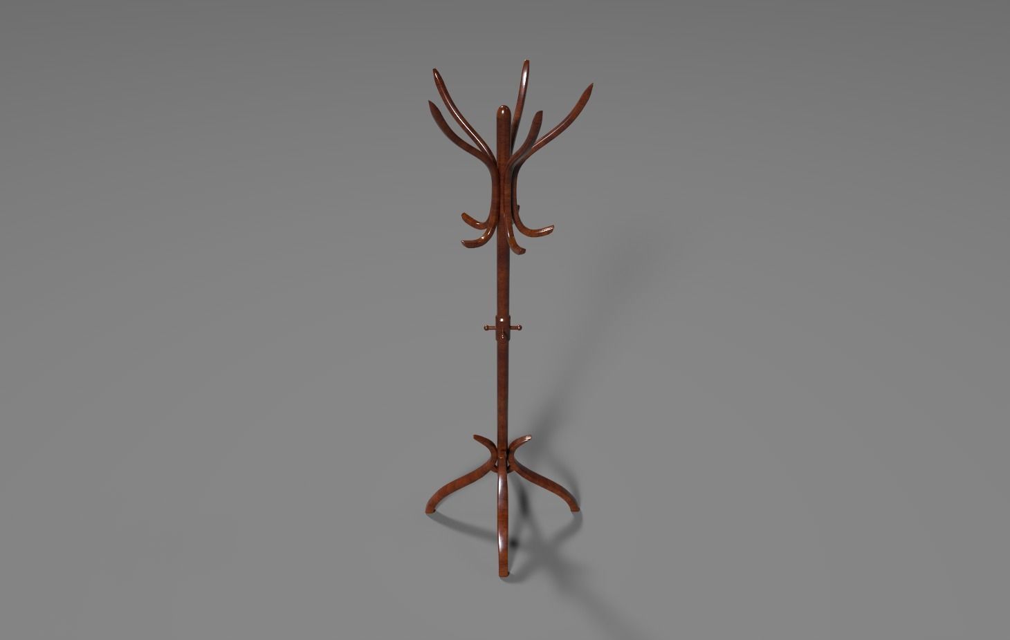 Wooden Hanger 3D model_6