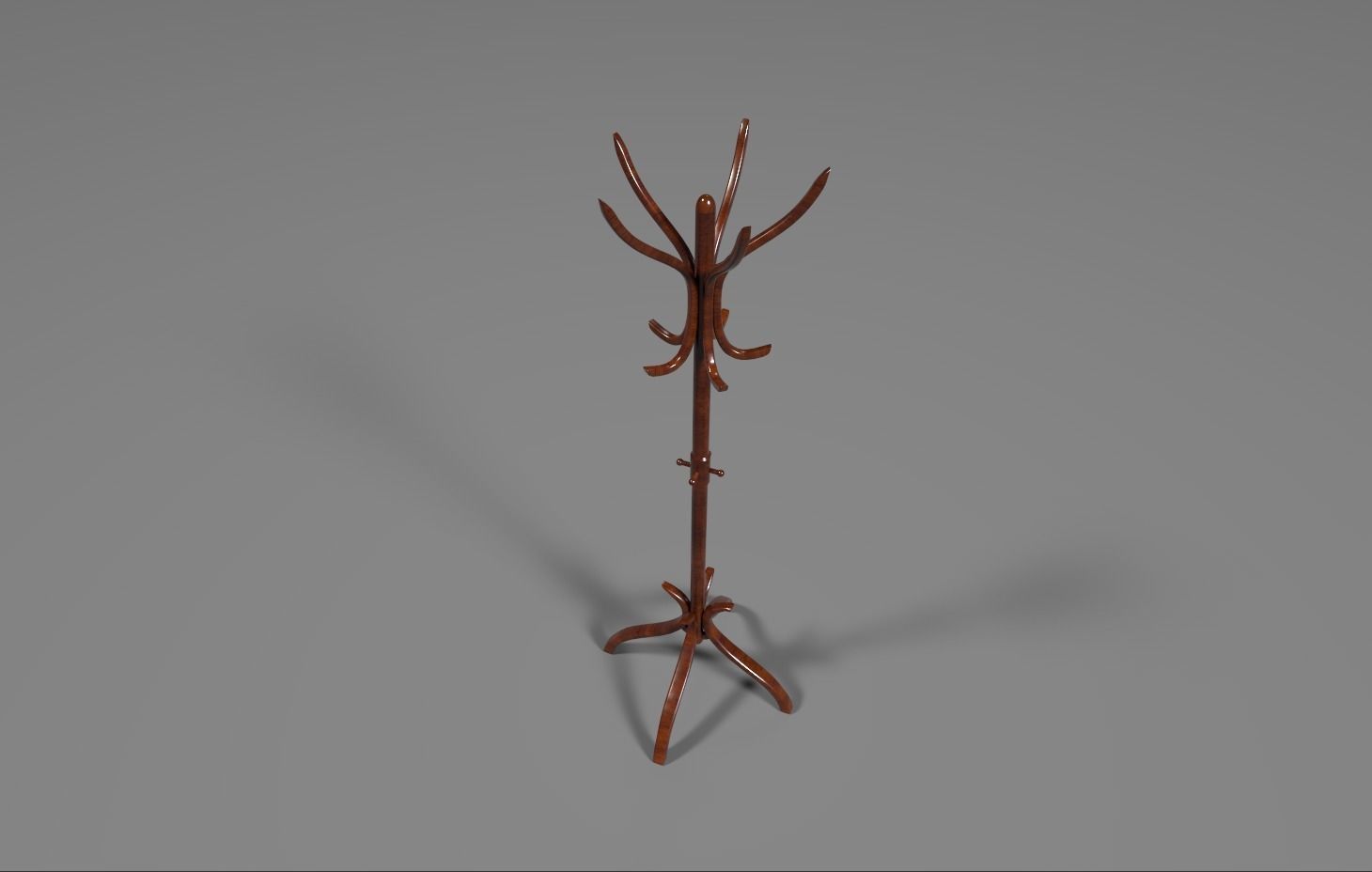 Wooden Hanger 3D model_4