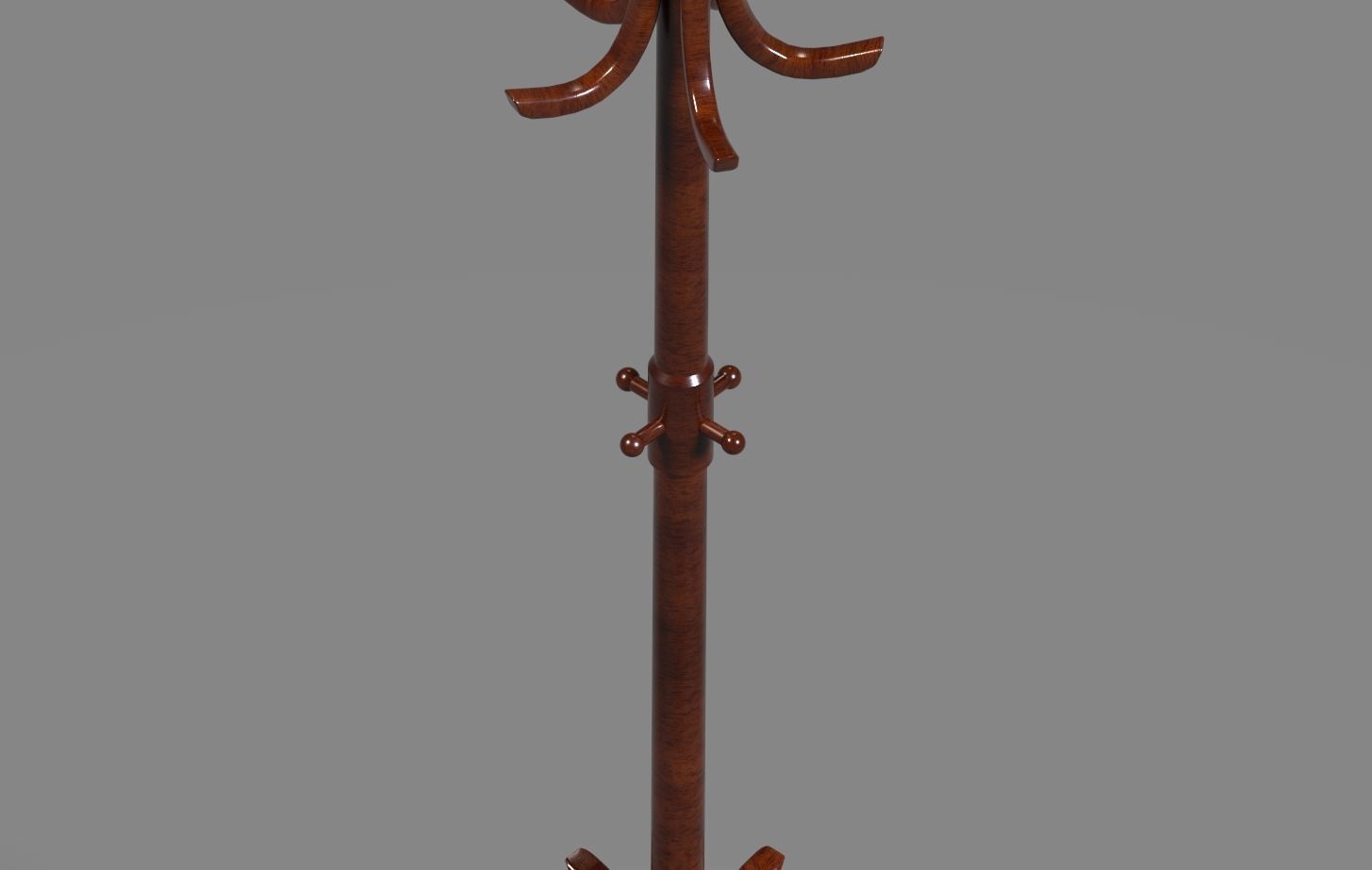 Wooden Hanger 3D model_3