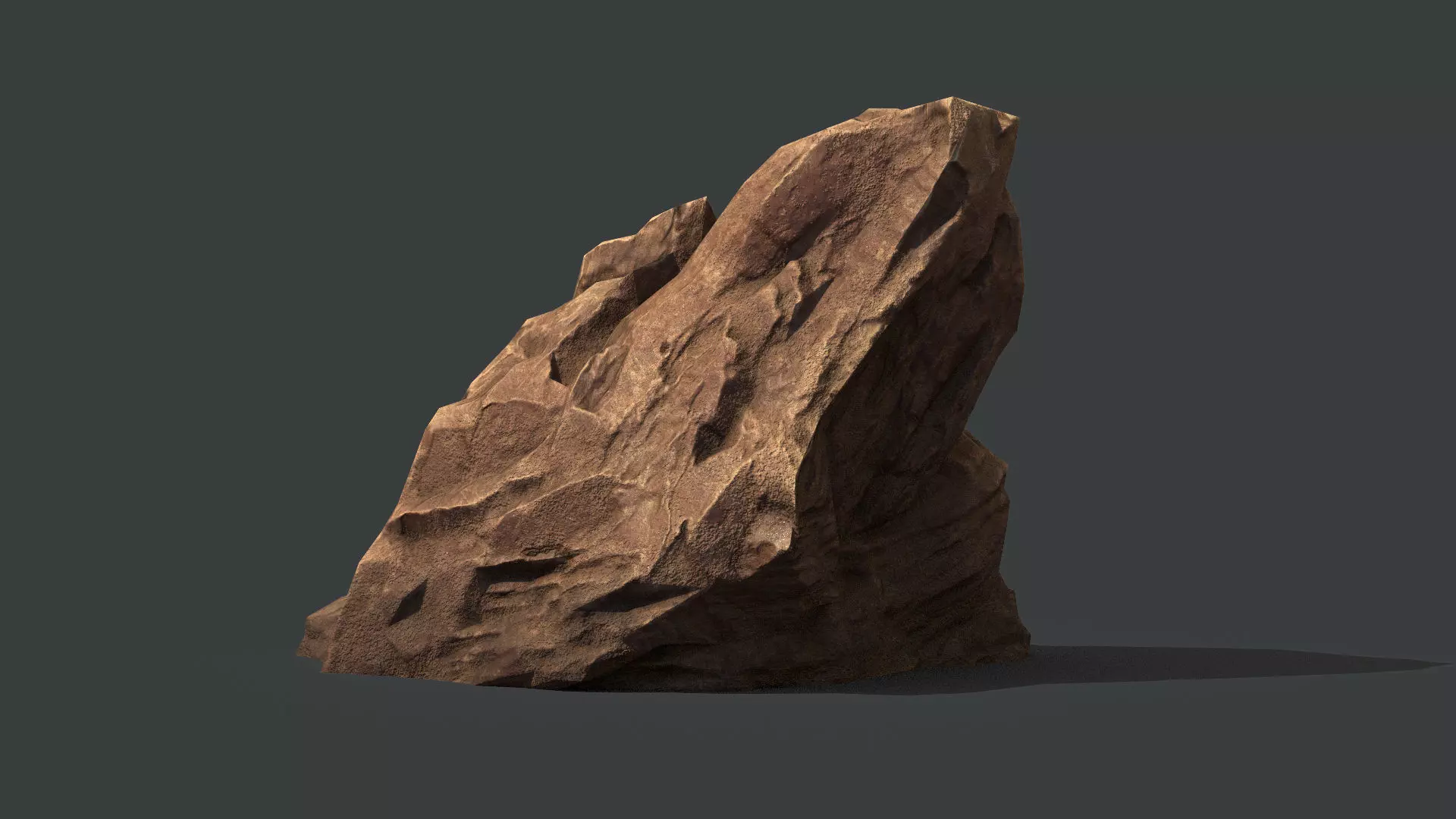 Red Rock Sandstone Pbr 2 Low-poly 3D model_0