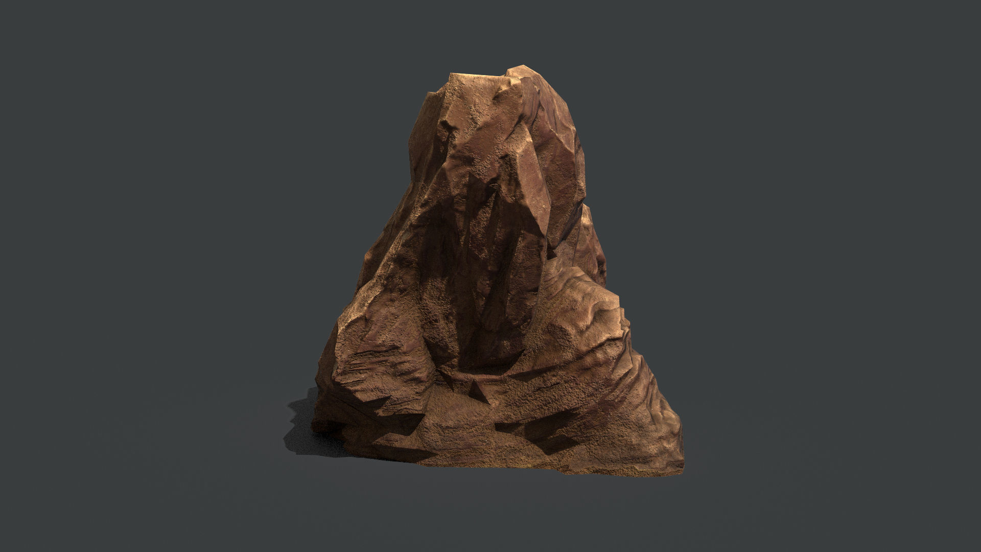 Red Rock Sandstone Pbr 2 Low-poly 3D model_4