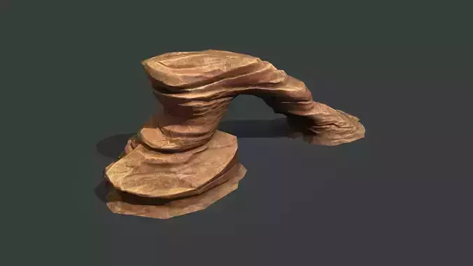 Red Rock Sandstone Pbr 4 Low-poly 3D model