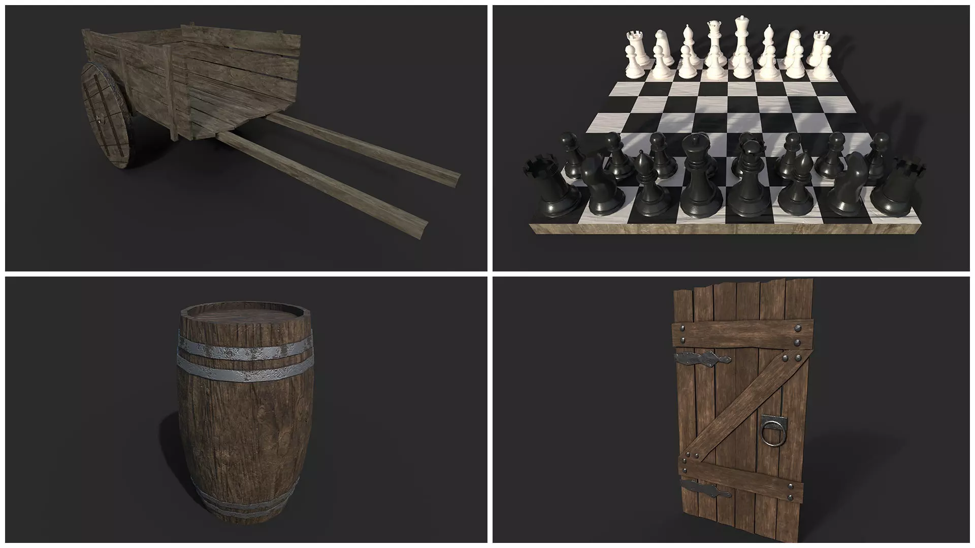 Woods objects pack Low-poly 3D model_0