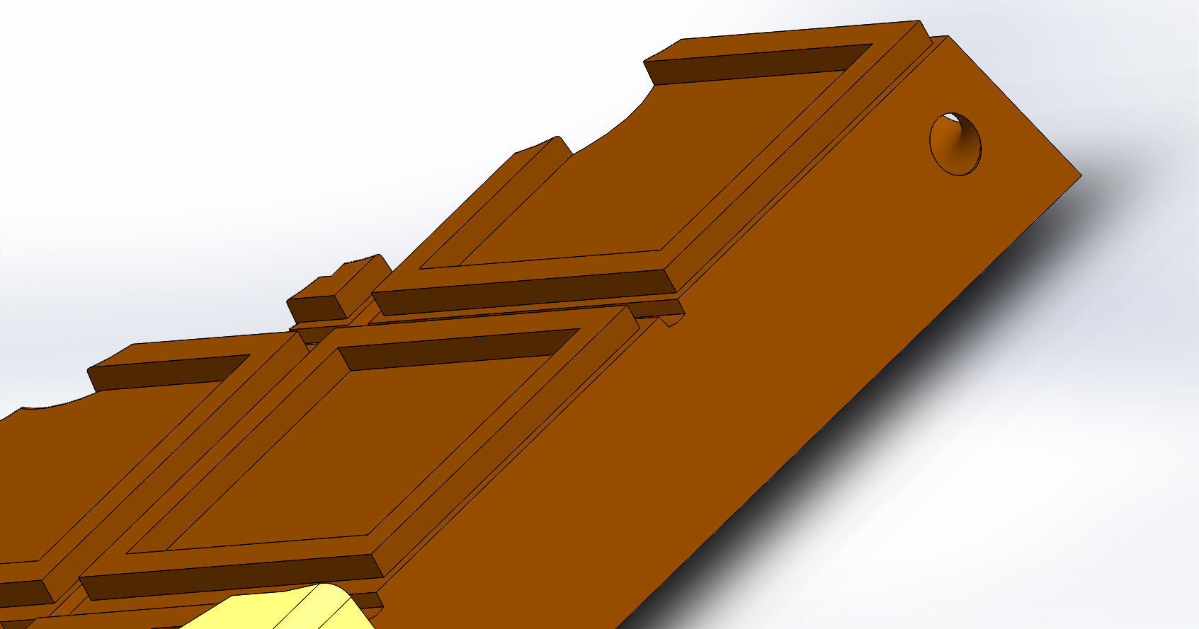 Chocolate Bar With Bite Keychain Charm 3D print model_2