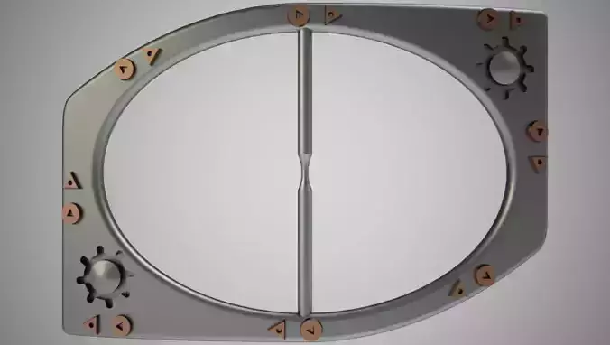 Two Corner Buckle Low-poly 3D model