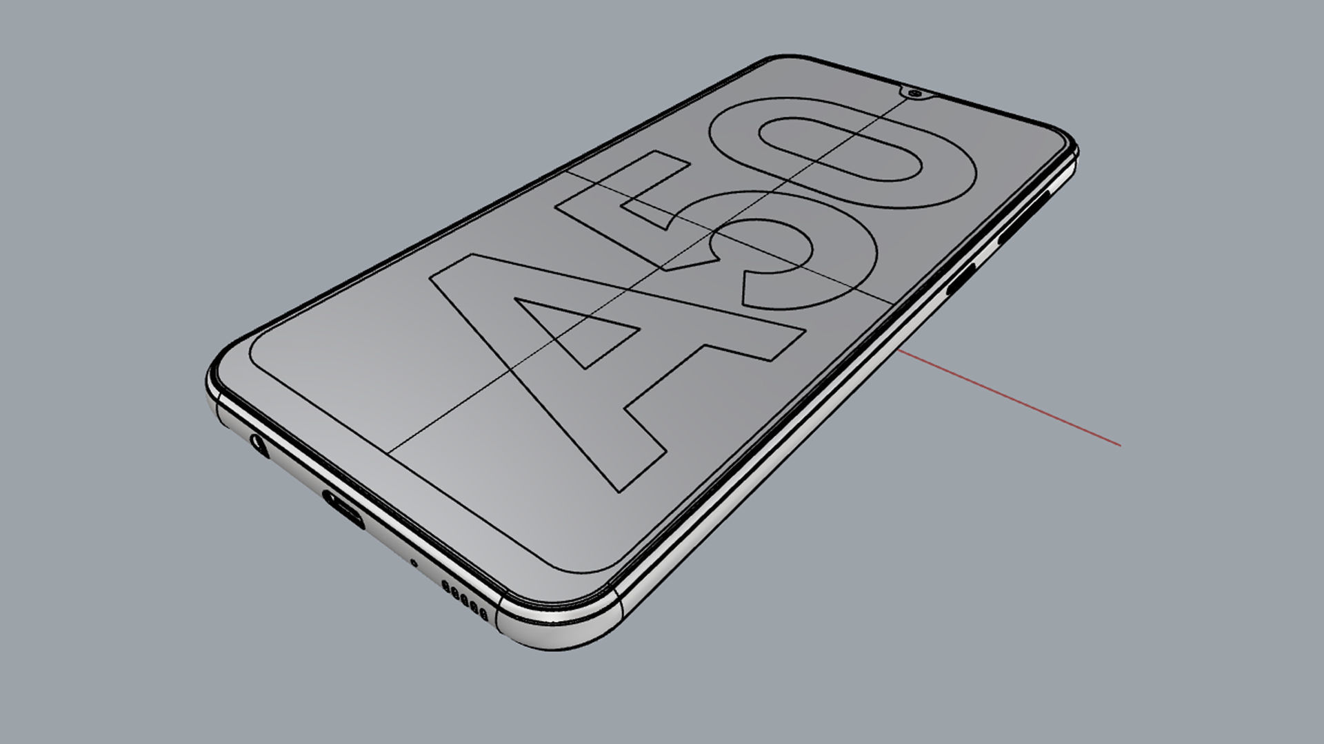 Samsung Galaxy A50 Black 3D model_22