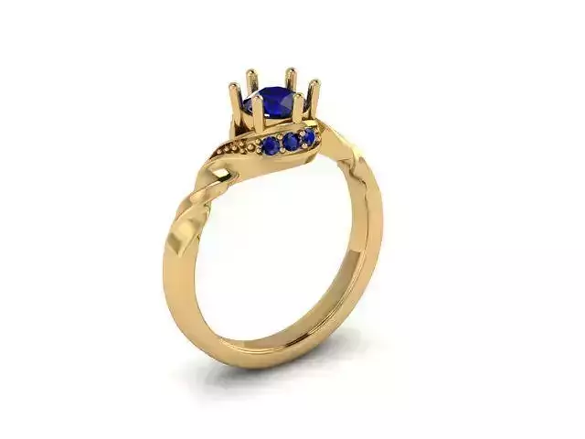 Sapphire Round Ring 