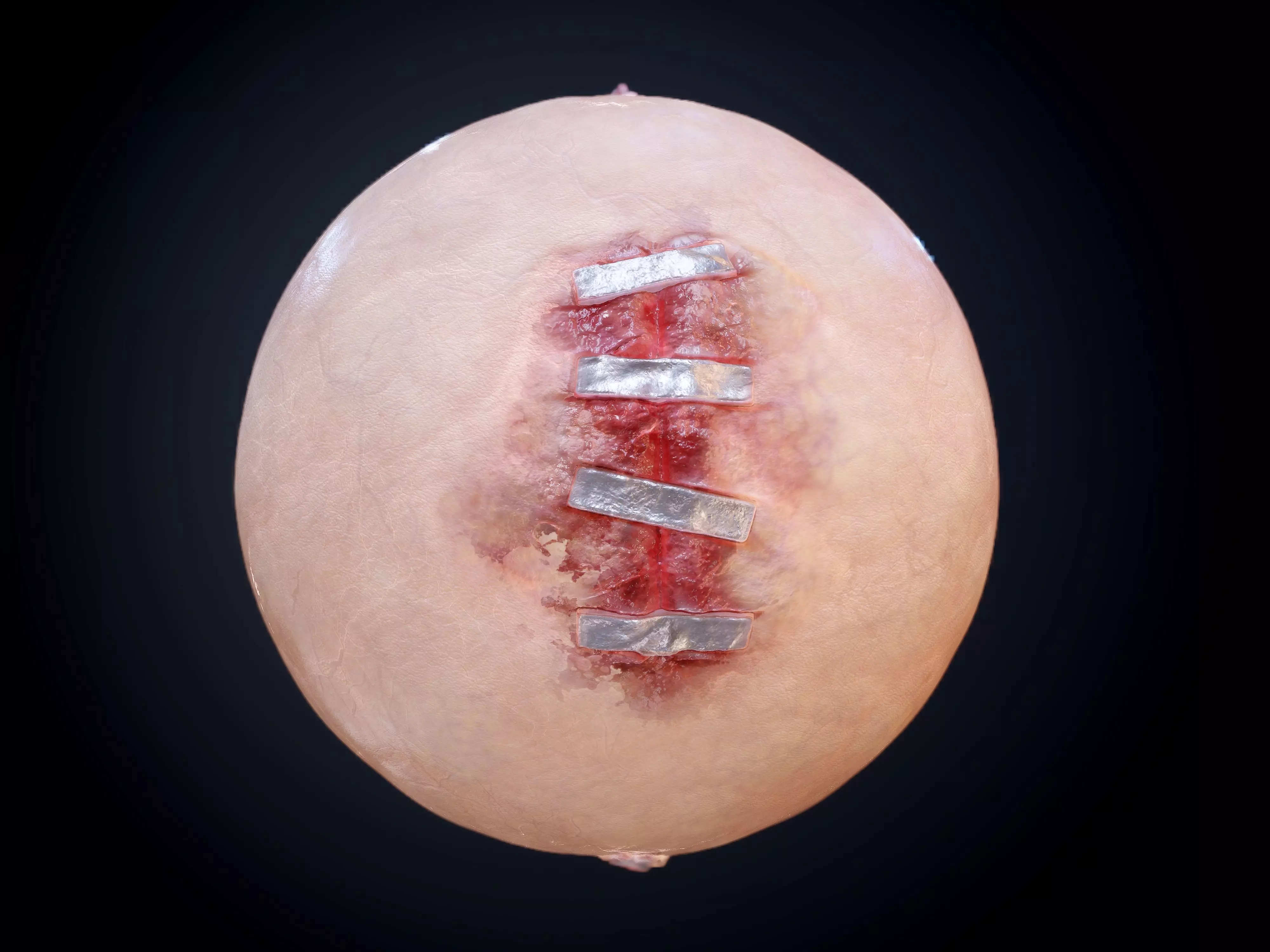Skin Flesh Blood Cut Stitches Seamless PBR Texture 01 Texture_0
