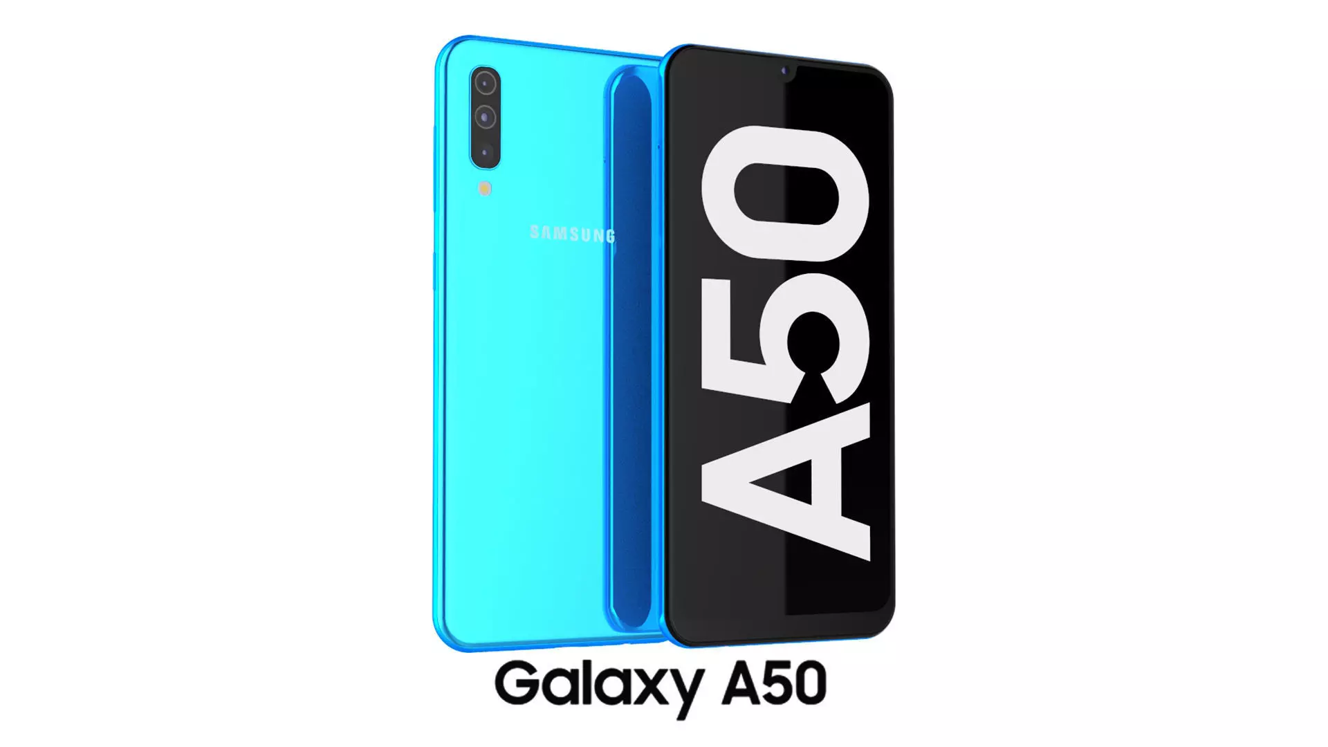 Samsung Galaxy A50 Blue 3D model_0