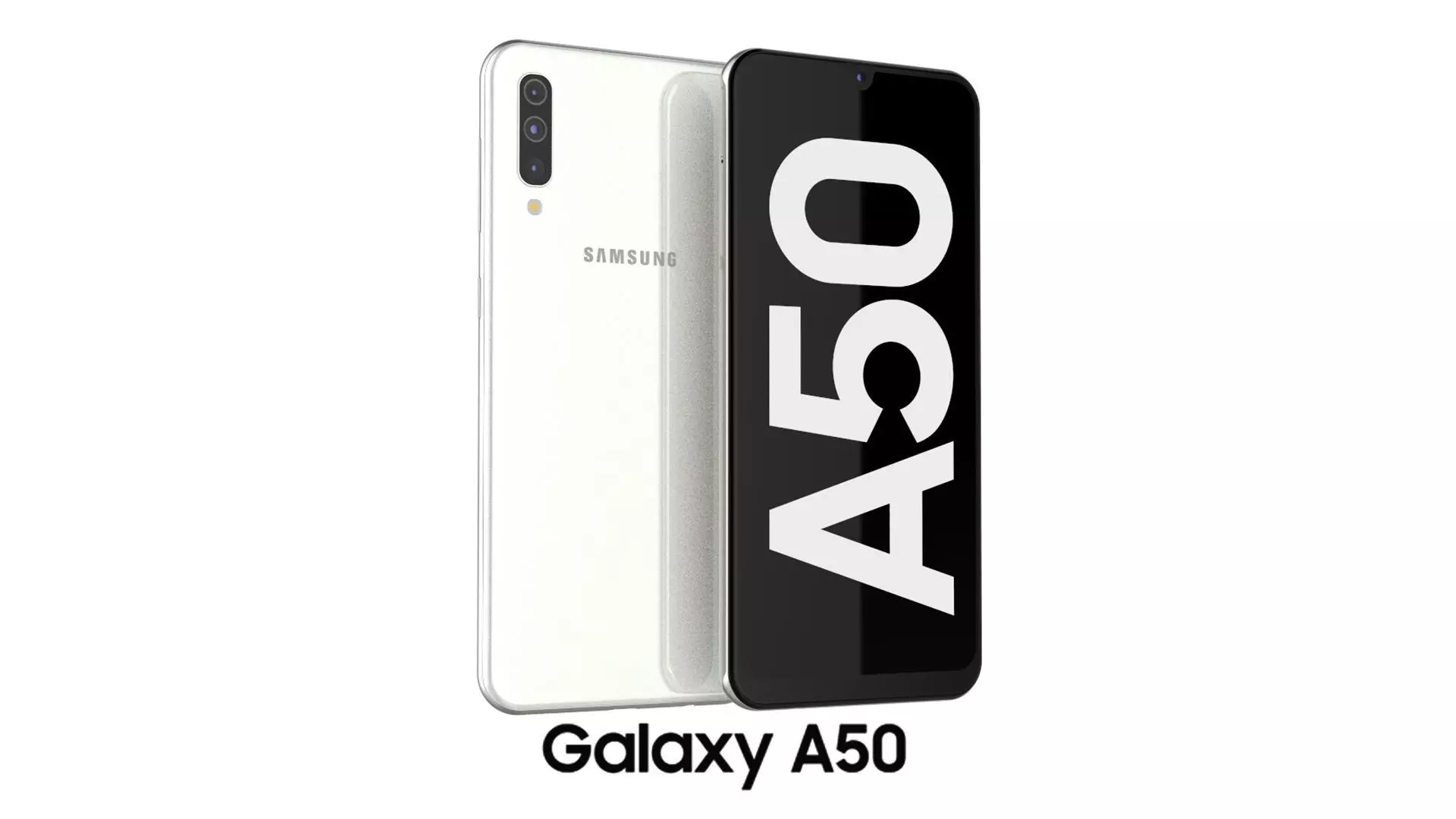 Samsung Galaxy A50 White 3D model_0