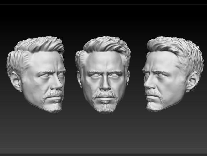 Head Tony Stark 3D print model