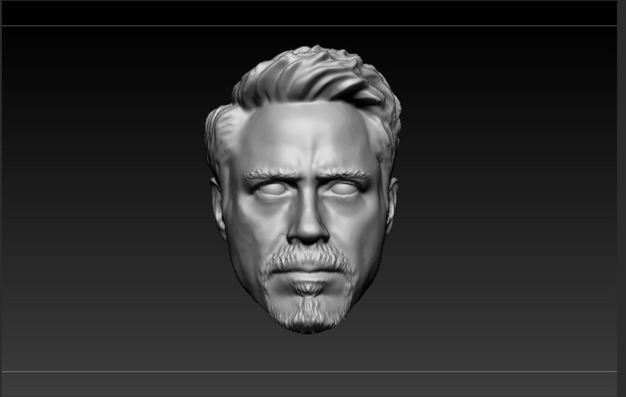 Head Tony Stark 3D print model_1