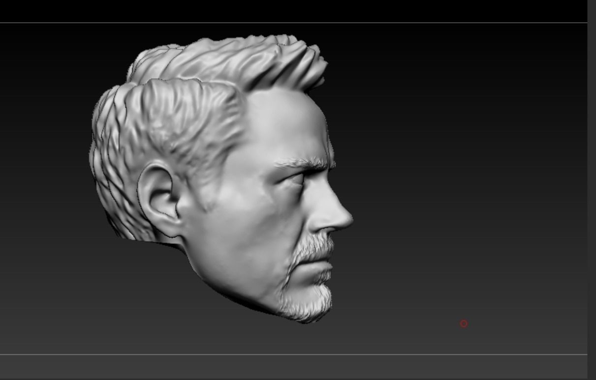 Head Tony Stark 3D print model_3