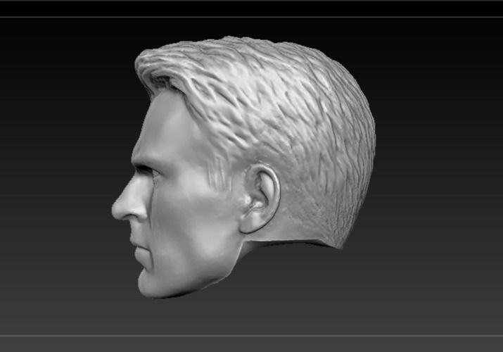 Head Steve Rogers Movie version - Chris Evans  3D print model_4