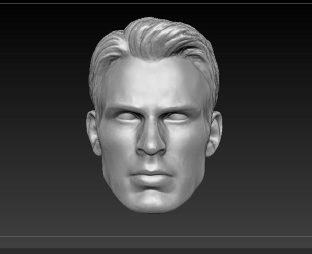 Head Steve Rogers Movie version - Chris Evans  3D print model_2