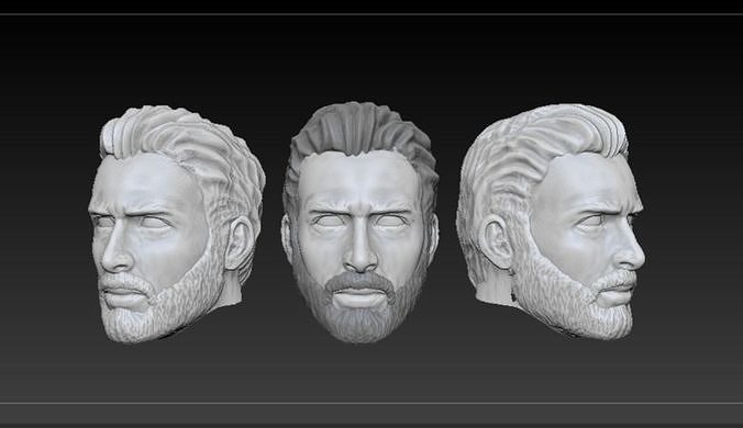 Head Steve Rogers - Infinity War version 3D print model