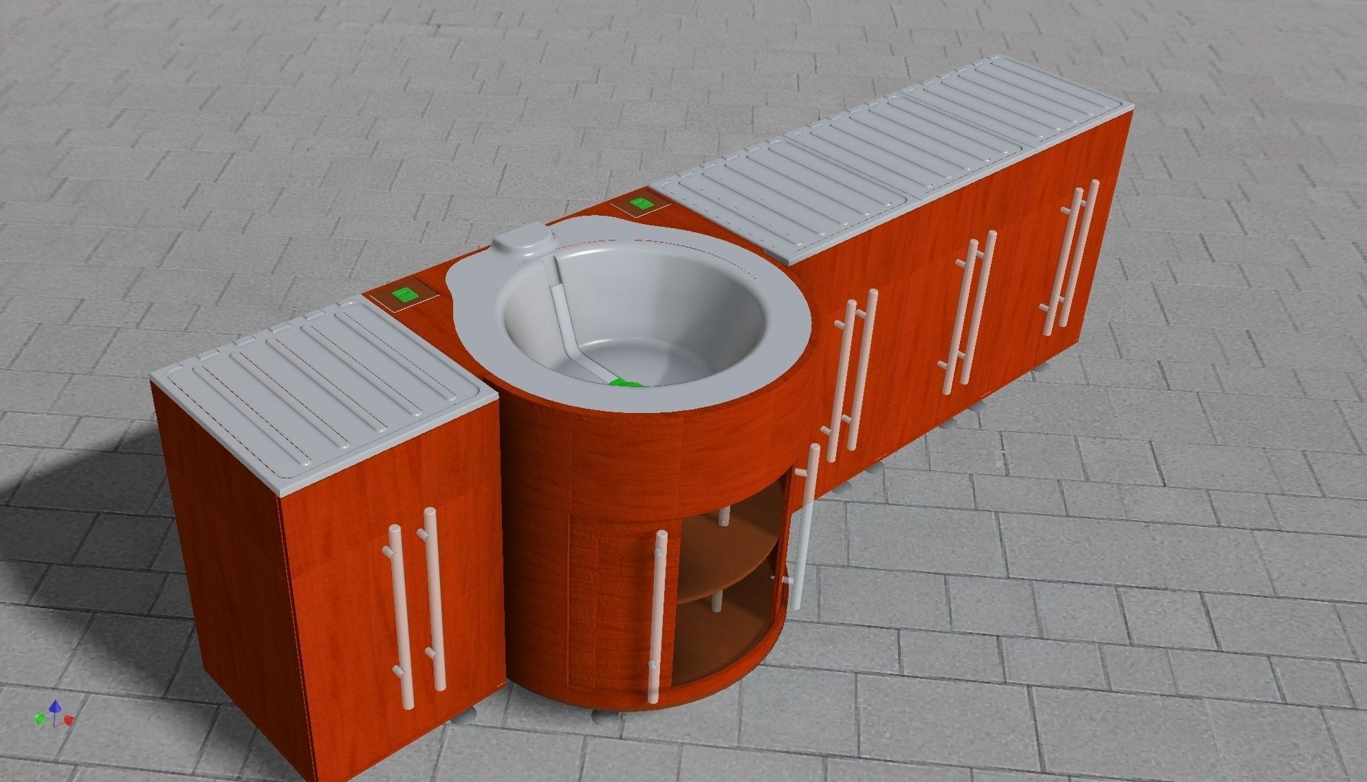 Kichen Table 3D model_13