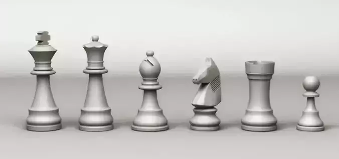 Chess Game  Characters 3D model
