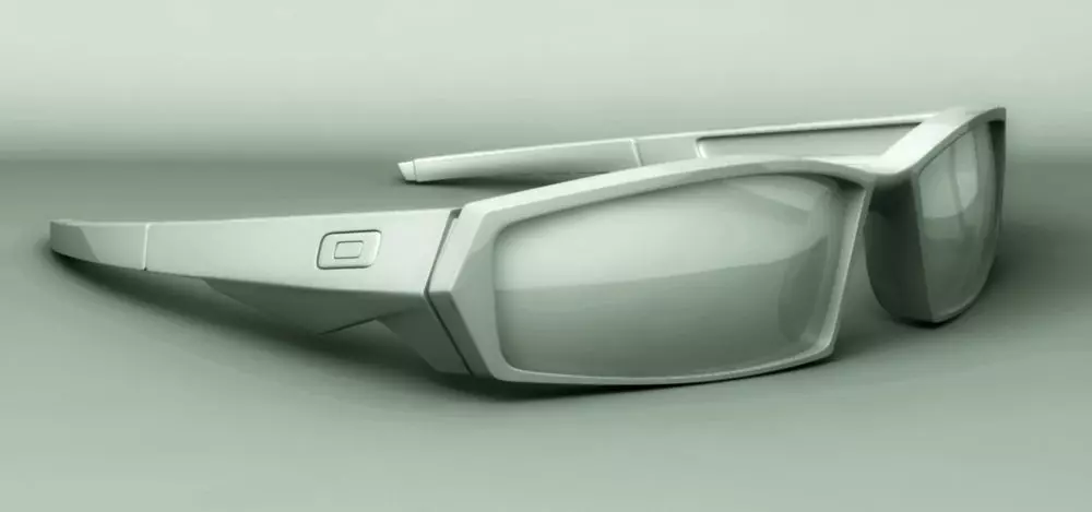 Sunglasses futuristic pair of 3D model_0