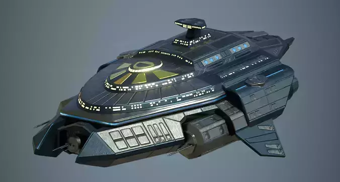 Aurata Class Corvette Low-poly 3D model