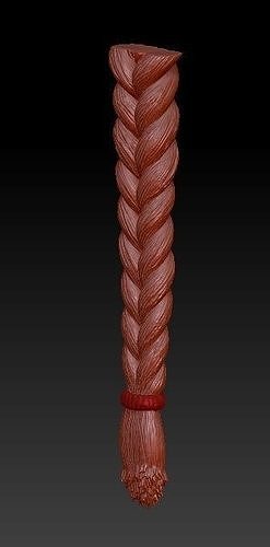 braid braided hair Free 3D model