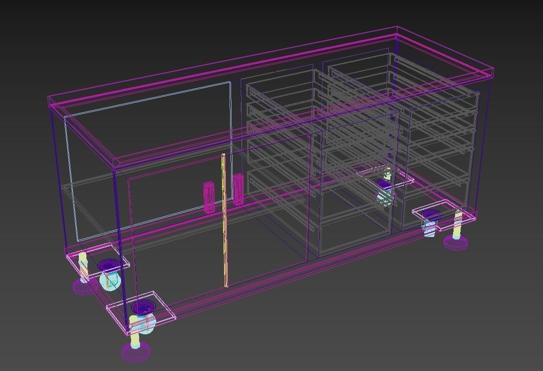 Workshop Service Trolley set 3D Model Collection_17
