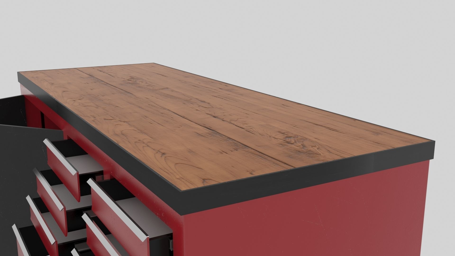 Workshop Service Trolley set 3D Model Collection_6