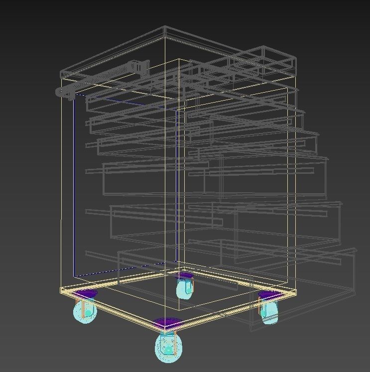 Workshop Service Trolley set 3D Model Collection_19