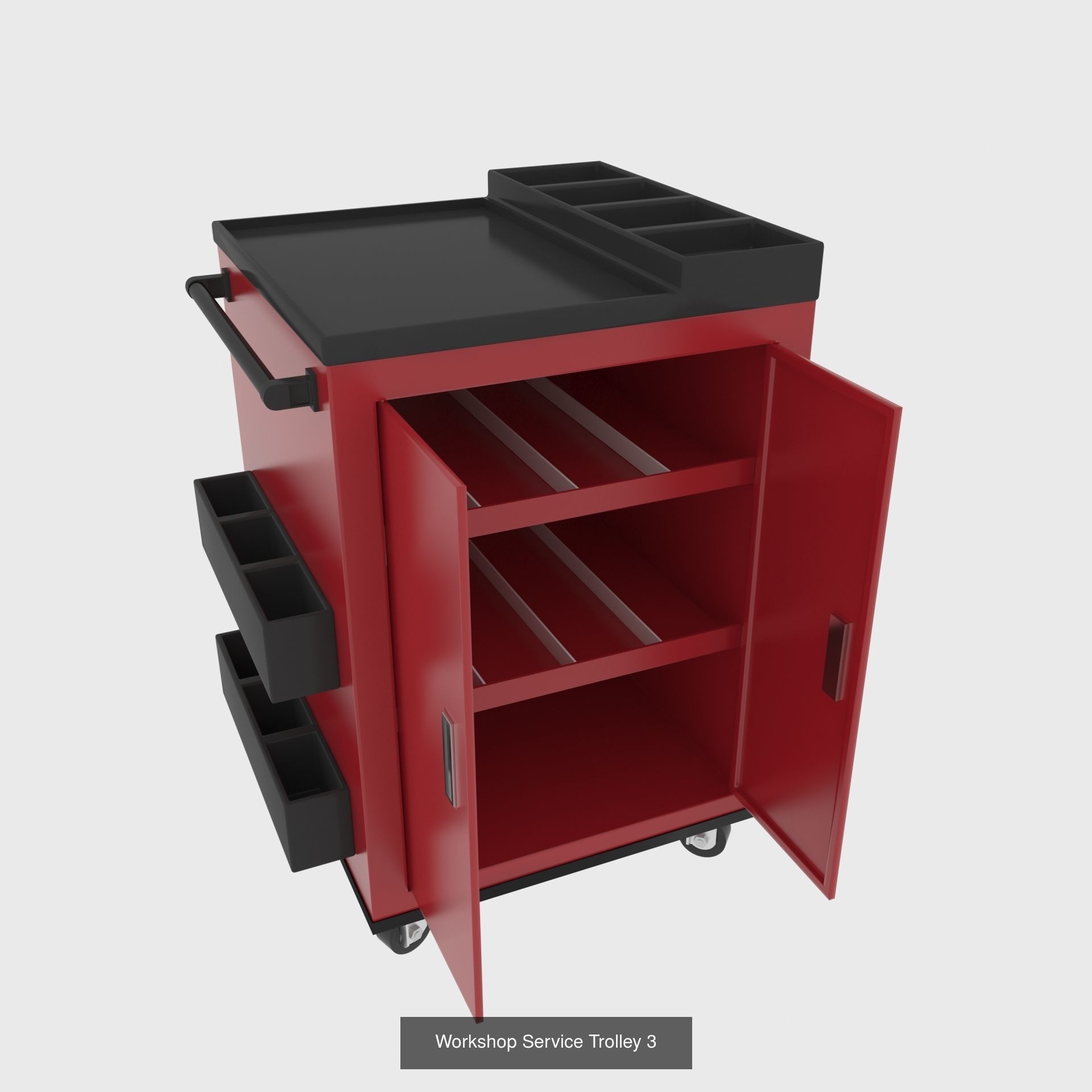 Workshop Service Trolley set 3D Model Collection_10