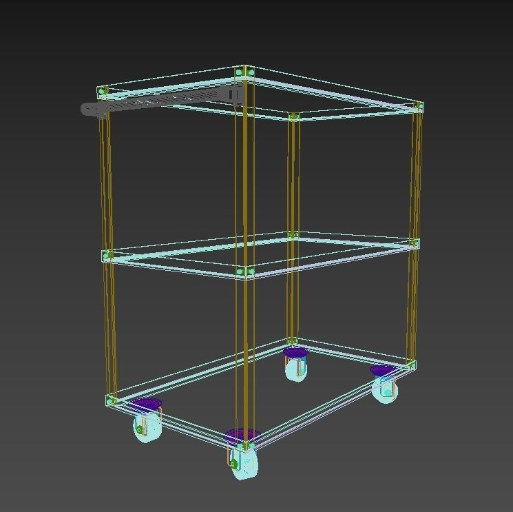 Workshop Service Trolley set 3D Model Collection_22