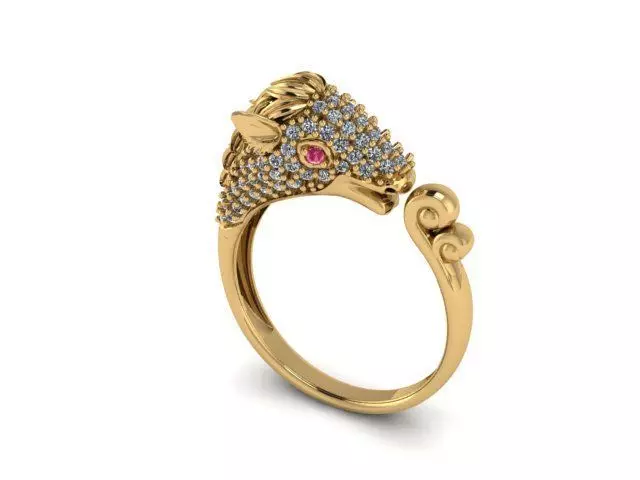 horse ring 3D print model_0