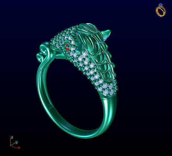 horse ring 3D print model_2