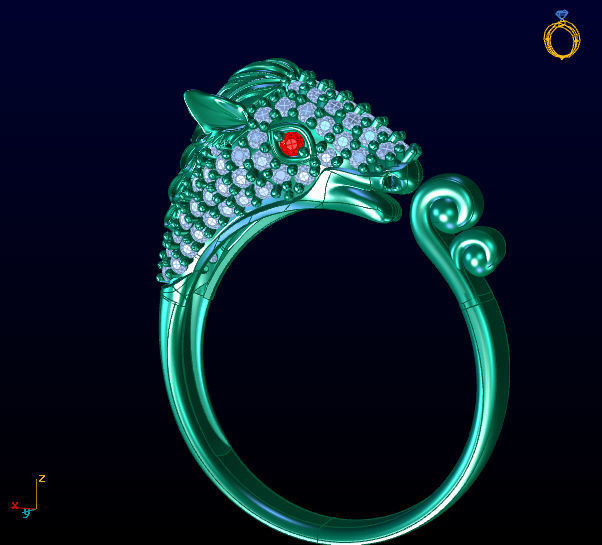 horse ring 3D print model_3