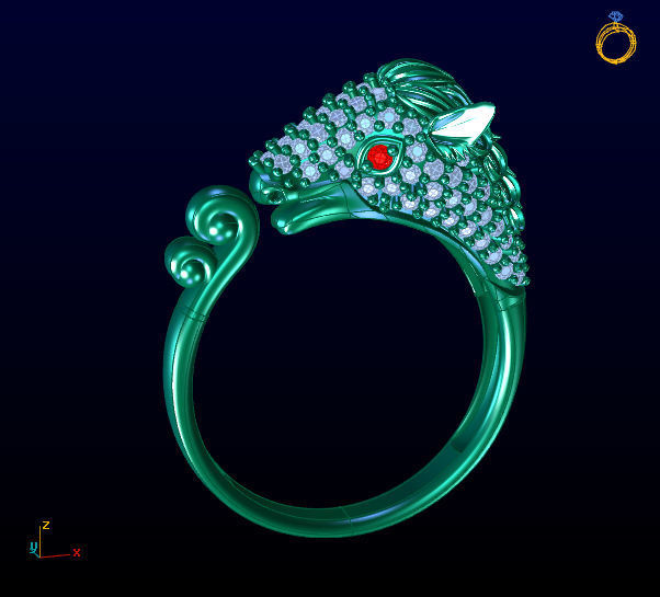horse ring 3D print model_1