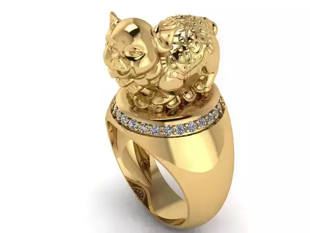 pig ring 3D print model