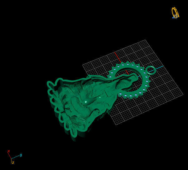 Buddha pendant with diamonds 3D print model_3