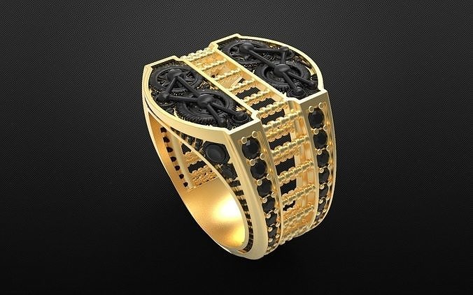 man ring machine design 3D print model