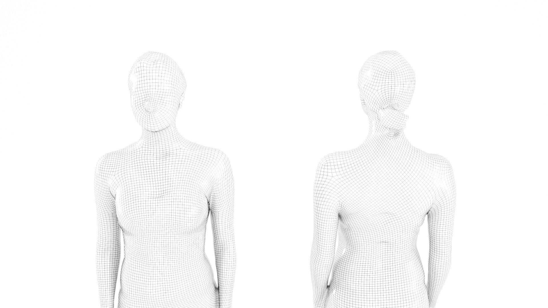 Scan sporty female 10 Low-poly 3D model_5