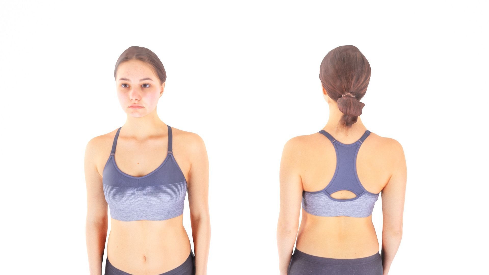 Scan sporty female 10 Low-poly 3D model_1