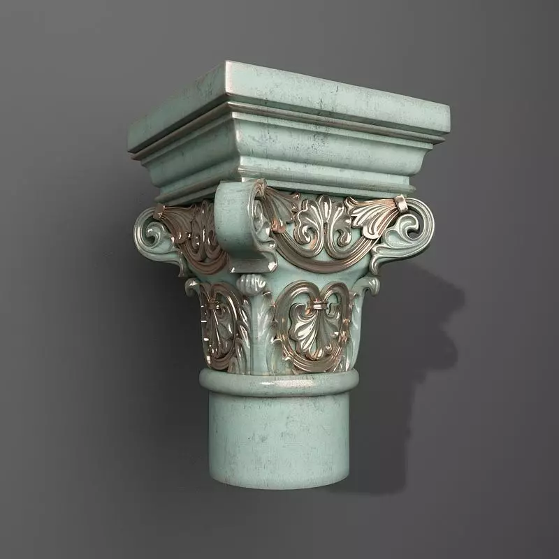 Capitol-1 ornate marble column 3D print model_0
