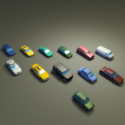 City Car Collection 3D model_3