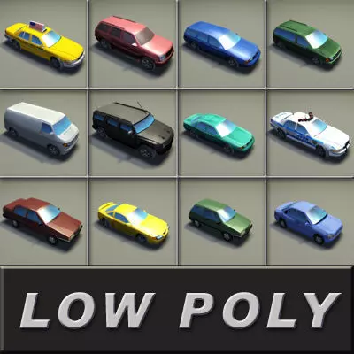City Car Collection 3D model_0